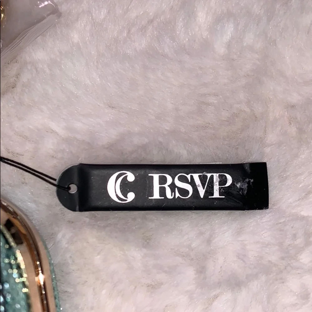 Charming Charlie RSVP Sequin Clutch with Eye Design NWT